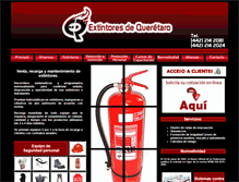 Tablet Screenshot of extintoresdequeretaro.com